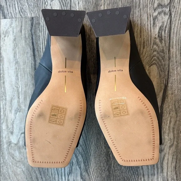 Dolce Vita Shoes Black Mules Size 8 Heels - Picture 7 of 12